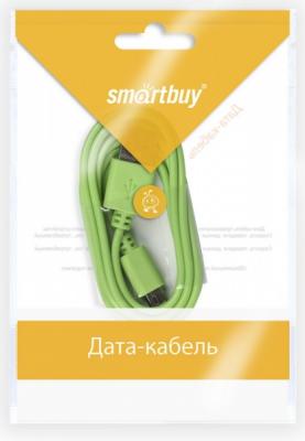 Кабель USB - micro USB, 1,2м, Smartbuy, цветной, зеленый (iK-12c green)***