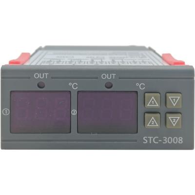 Термостат STC-3008 220В 2 канала, от -55 до +120℃, с цифровой индикацией 220V 10A