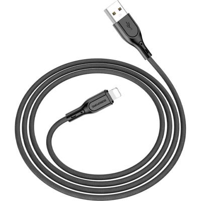 Кабель USB - Lightning 8pin, 1,0м, BOROFONE BX66 Wide way, силикон, черный