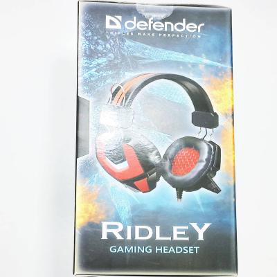 Наушники-гарнитура DEFENDER/REDRAGON Ridley, игровая, красный + черный, кабель 2,2 м