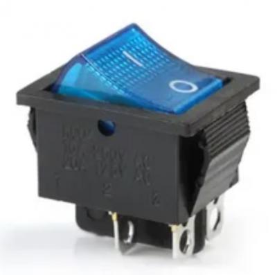Переключатель перекидной, черно-синий, 4 конт, ON-OFF, 250V, 10A