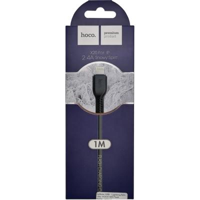 Кабель USB - Lightning 8pin, 1,0м, HOCO X20 Flash Series, черный