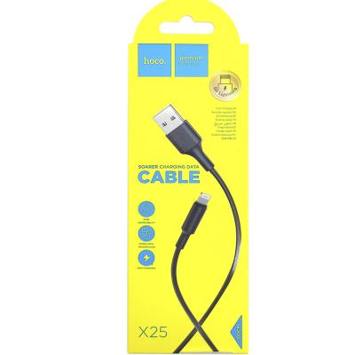 Кабель USB - Lightning 8pin, 1,0м, HOCO X25 Soarer, черный