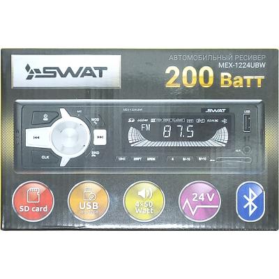 Автомагнитола SWAT MEX-1224UBW, 24B, 4*45, Bluetooth