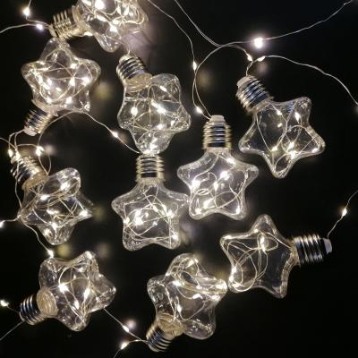 Гирлянда бахрома, 3м, 10LED, ЗВЕЗДЫ, жёлт. HL-40