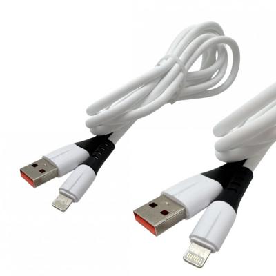 Кабель USB - Lightning 8pin, 2,0м, Ugetus R82, силикон, белый (без упаковки)