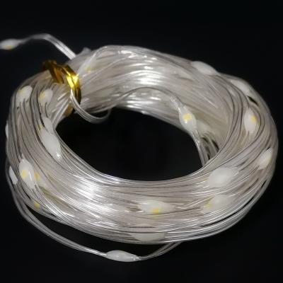 Гирлянда провол. 10м/100LED, капля на тройном проводе, БЕЛ; LX-209