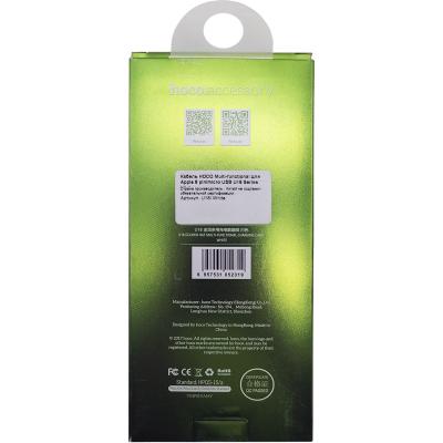Кабель 2 в 1 USB - Lightning 8pin+micro USB, 1,2м, HOCO U18 Series Multi-functional, белый