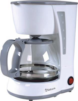 Кофеварка SAKURA SA-6107W (550 Вт, 600 мл) белый