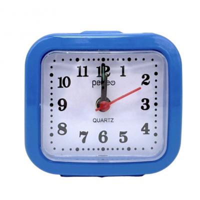 Часы-будильник PERFEO Quartz PF-TC-004, прямоугольные, 8*7,5 см, синий