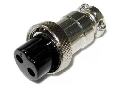 MIC16 (GX16) гнездо 2pin, на кабель (7А, 125В)