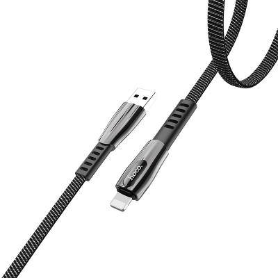Кабель USB - Lightning 8pin, 1,2м, HOCO U70 Splendor, т.серый