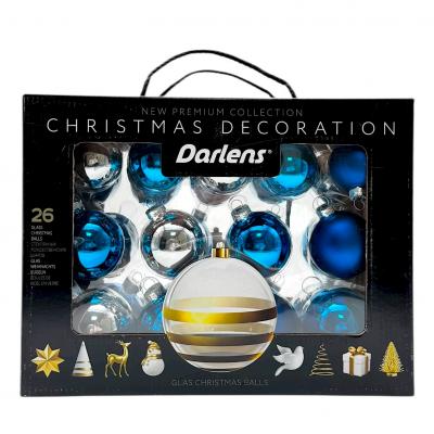 Игрушка ёлочная, уп.26шт. разноцветные, Darlens DL-DRL00663