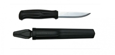 Нож Morakniv 510, туристический, углеродестая сталь, ножны, черный