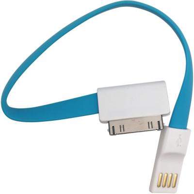 Кабель USB - iPhone 30pin, 0,2м, Smartbuy, магнитный, голубой (iK-402m blue)***