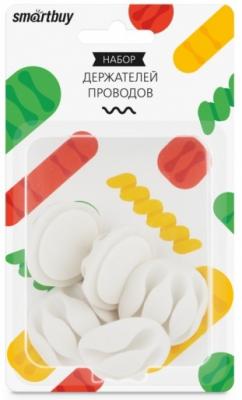 Держатель д/проводов SB d=3.5см, белый, 3 пров, набор 5шт (SBO-943w)