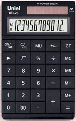 Калькулятор Uniel UD-23K Premium (12-разр., покрытие nano Ag) черный