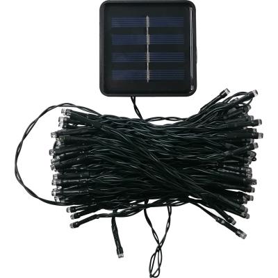 Гирлянда нитевая уличная, 10м, 100LED, RGB солн.панель, Ч.П. LX-224