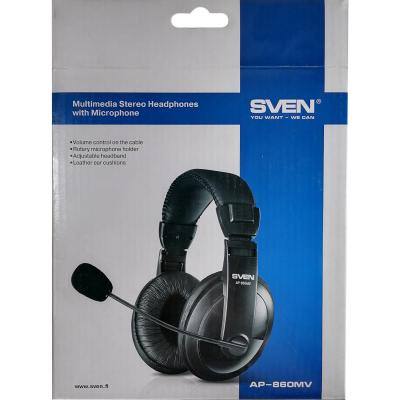 Наушники SVEN AP-860MV с микрофоном, черный**