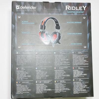 Игровая гарнитура DEFENDER/REDRAGON Ridley, красный/черный, кабель 2,2 м