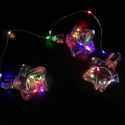 Гирлянда бахрома, 3м, 10LED, ЗВЕЗДЫ, RGB