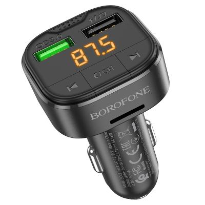 FM модулятор Borofone BC43, Bluetooth 5.0, 2USB,  черный 