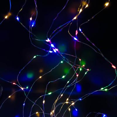Гирлянда дождь проволочная, 2,5м/2,0м, LED, RGB, HL-27