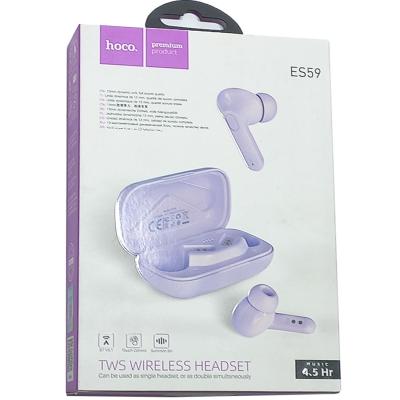 Беспроводные наушники HOCO ES59, bluetooth, в кейсе, фиолетовый