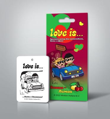 Ароматизатор картонный LOVE IS... (ВИШНЯ-ЛИМОН)