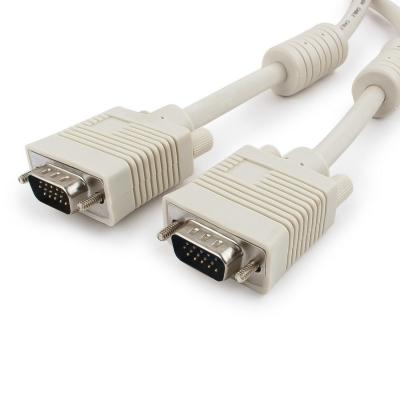 Шнур VGA(M)-VGA(M) 5,0м Premium Cablexpert CC-PPVGA-5M, тройной экран, серый