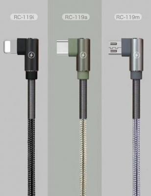 Кабель USB - Lightning 8pin, 1,0м, Remax Ranger RC-119i, зеленый