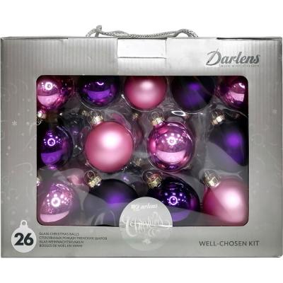 Игрушка ёлочная, уп.26шт. разноцветные, Darlens DL-DRL00880