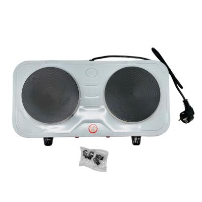 Электрическая плитка 2 конфорки, диск, Happy Panda HP-04W (2000 Вт, белый)