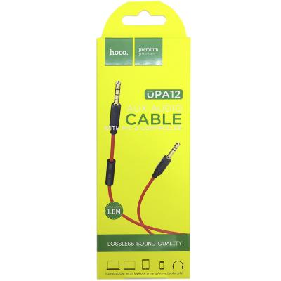 Jack 3,5mm - Jack 3,5mm 1,0м stereo HOCO UPA12 Series (with Mic), красный