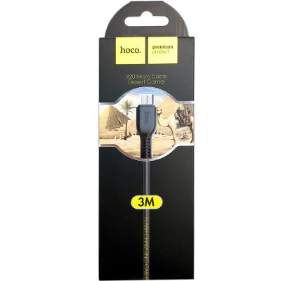 Кабель USB - micro USB, 3,0м, HOCO X20 Flash Series, черный