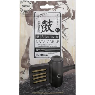 Кабель USB - micro USB, 1,0м, Remax Waist Drum RC-082m, черный /пакет/