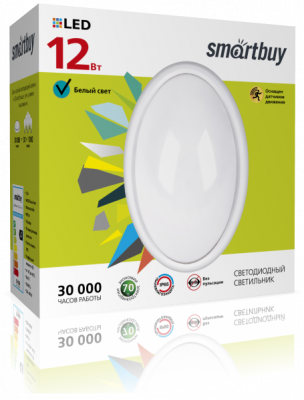 LED светильник (HPOval-12W-4K-Sen) Smartbuy Овал-12W/4000K/IP65 Sensor
