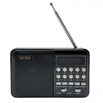 Радио Perfeo PALM, FM 87.5-108МГц, питание USB или 18650, черный