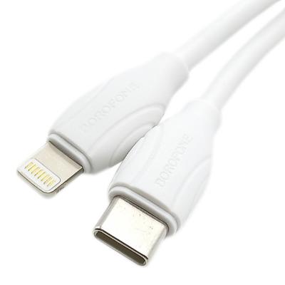 Кабель Type C - Lightning 8pin, 1,0м, BOROFONE BX19, 3.0A PD 20W, белый 