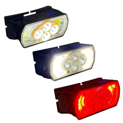 Фонарь налобный MH-220, 4*XPG LED+2*COB, встр. акб, Type-C