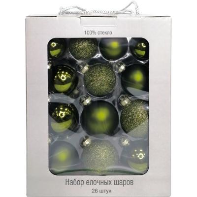 Игрушка ёлочная, уп.26шт. зеленый микс, House of Seasons, /86775/