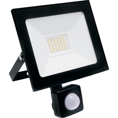LED прожектор 30W, 6400K, IP65, 220V, датчик движения, черный, SFL80-30 /29523/