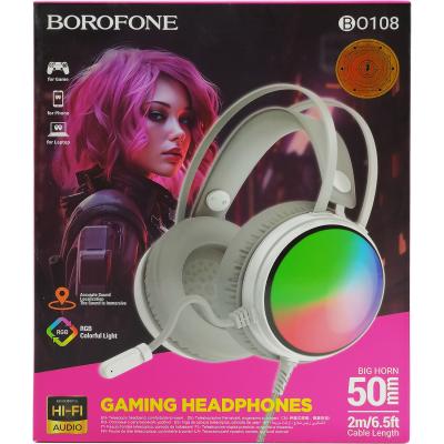 Наушники BOROFONE BO108 Flame игровая гарнитура, белый