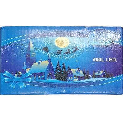 Гирлянда нитевая, 30м, 200LED, RGB, пуля, Ч.П. LX-79