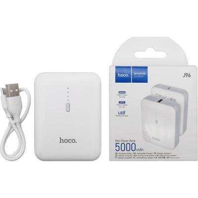 Портативный аккумулятор 5000 мАч, HOCO J96 Strider, 1xUSB, белый