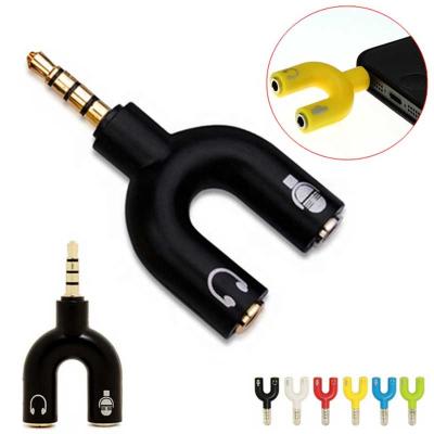 Переходник шт.3,5 (4pin) - 2 гн.3,5 (MIC+headphones) EZRA AD04 белый