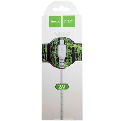 Кабель USB - micro USB, 2,0м, HOCO X20 Flash Series, белый