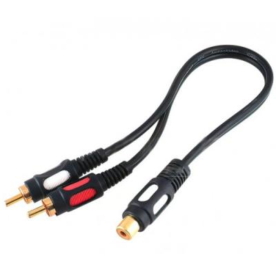 Переходник гн.RCA - 2 шт.RCA, PVC, 0,2м
