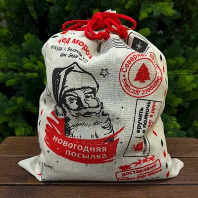 Мешок для подарков, Новогодняя посылка дед мороза, 350*450, Darlens DL-DRL06462