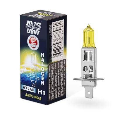Лампа галогеновая AVS ATLAS ANTI-FOG H1 желтый 12V 55W